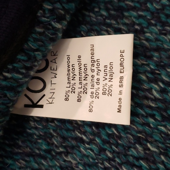 Kooi LAMBSWOOL CHUNKY ZIP UP MULTICOLOR SWEATER JACKET - Picture 9 of 15